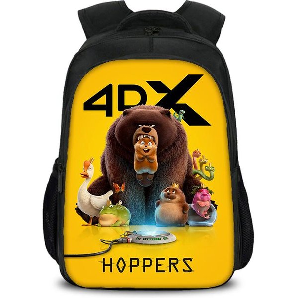 Mochilas De Viaje Para NiñOs Gran Capacidad Doble Capa Dibujos Animados PelíCula Mochila Hoppers Estudiantes Bolsas Escolares Para NiñAs NiñOs Mochila Para Libros-image