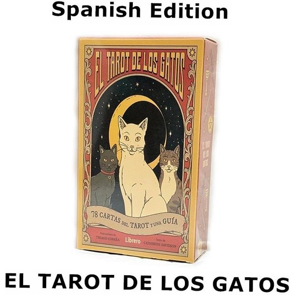 El Tarot De Los Gatos Cartas 78 Cartas Del Tarot EdicióN EspañOla Los Gatos Dominan La Tierra Mazo De AdivinacióN Juegos De Mesa-image