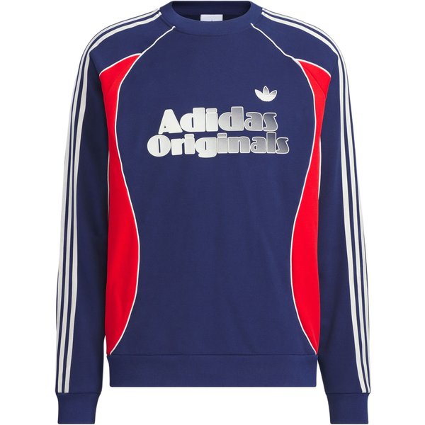 Sudadera Adidas Originals Retro Remix Crew Para Hombre Azul Oscuro L Blue-image
