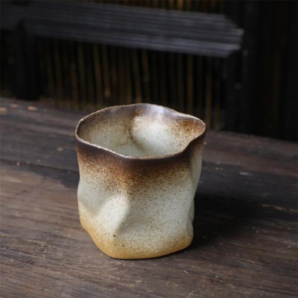 Taza De CeráMica Irregular Vintage Estilo JaponéS Porcelana Gruesa Taza De Café Juego De Té Taza De Té Sala De Estar Taza Para Beber Regalo De CumpleañOs 201-300Ml-image