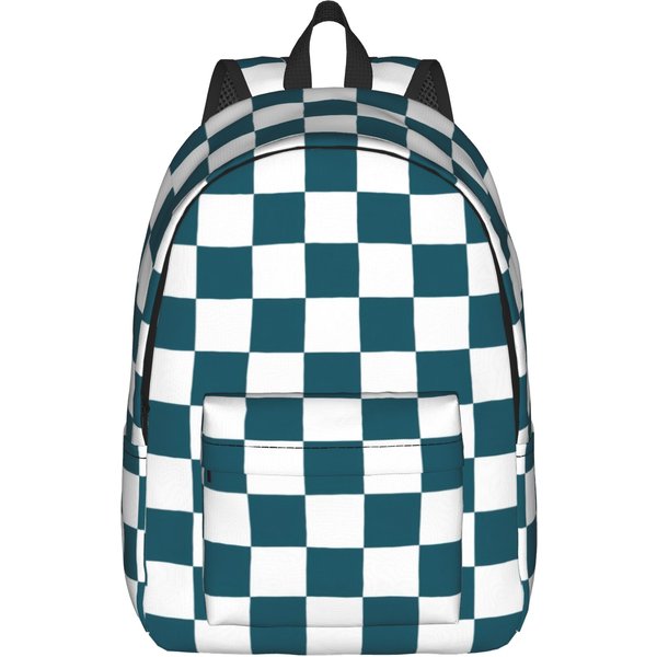 Plecak W Szachownicę Cool Z Kieszenią Dla Ucznia, Do Pracy, Nodic Geometry, Plecak Na Co Dzień Dla MężCzyzn, Kobiet, Torba Na Ramię Na Laptopa, Komputer S Black-image