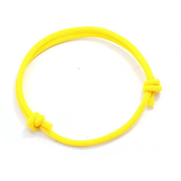 Nuevo Pulsera De Cuerda Ajustable Hecha A Mano Para Hombre Hilo Delgado De 4 Mm Pulsera De RelacióN Regalo Para ÉL Hilo De La Suerte Brazalete Pulseira Amarillo-image