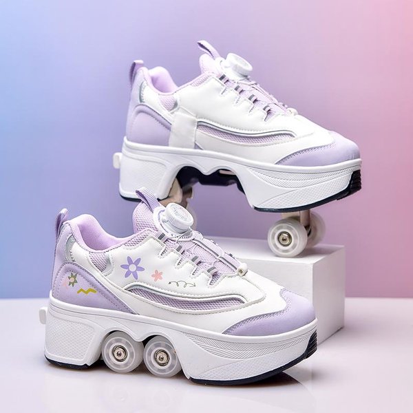 DziecięCe Rolki Buty Do Chodzenia I Jazdy Na Rolkach Dla Dziewczynek ChłOpięCe Rolki Buty Do ŁYżWiarstwa Figurowego Dla UcznióW SzkołY Podstawowej Rolki CzterokołOwe 35-image
