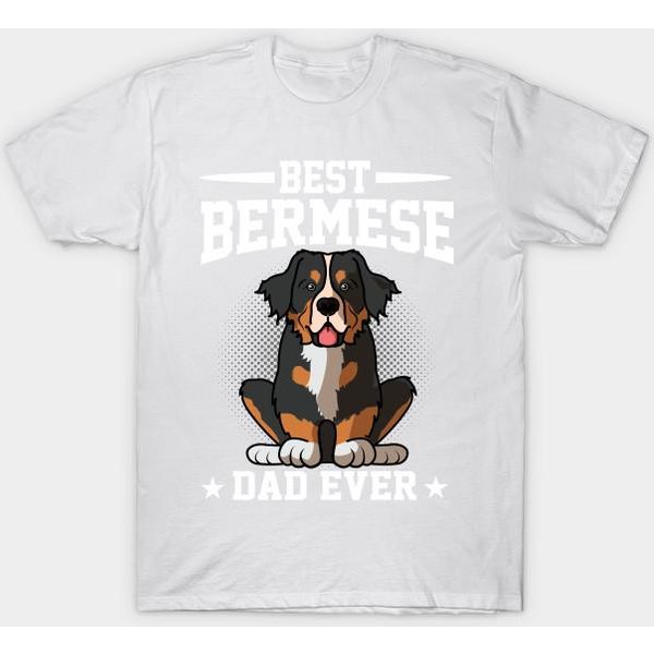Camiseta Mujer Mejor Perro De MontañA BernéS Camiseta Papá Perro DueñO De Perro Estampado Harajuku Camiseta Kawaii Verano Manga Corta Camiseta Top 3XL Blanco-image