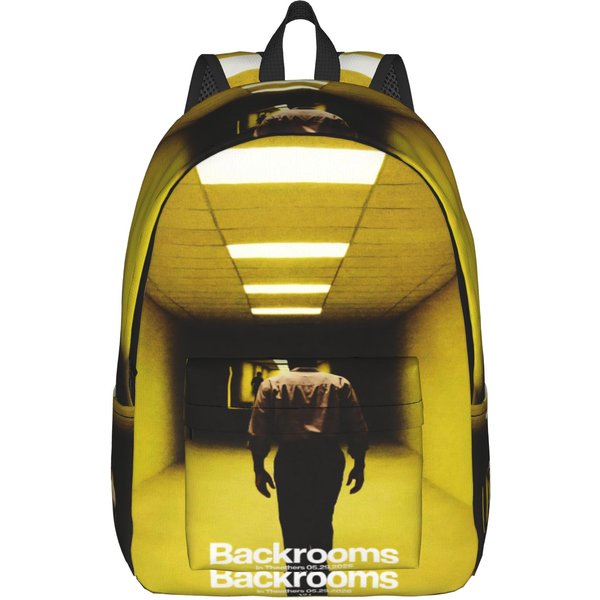 Backrooms Horror Movie 2026 Modny Plecak Lekki Studencki Roboczy Plecak Dzienny Dla MężCzyzn Kobiet Torby Na Laptop Komputer PłóCienne 14 Inches Yellow-image