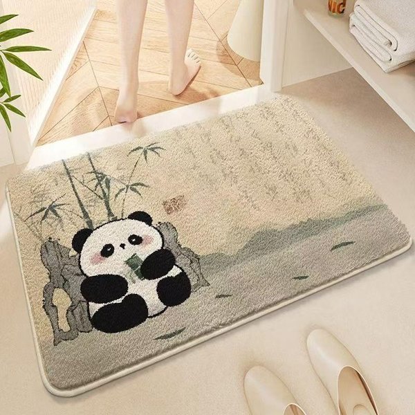 Imitacja Kaszmiru Mata łAzienkowa PodłOgowa Toaleta Toaleta Drzwi Toaletowe ChłOnna Mata Pod Stopy Domowy Dywan 80X120Cm31.5X47.2In-image