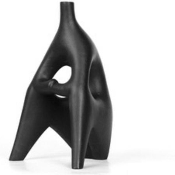 Moderno Minimalista NóRdico Minimalista GeoméTrico Negro Abstracto Retrato Sentado Adornos Modelo Casa Oficina De Ventas Decoraciones Suaves-image
