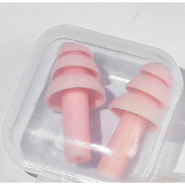 MięKkie Silikonowe Zatyczki Do Uszu Wodoodporne Zatyczki Do Uszu Do PłYwania Redukcja HałAsu Zatyczki Do Uszu Do Spania Ochrona SłUchu 1Pair-image