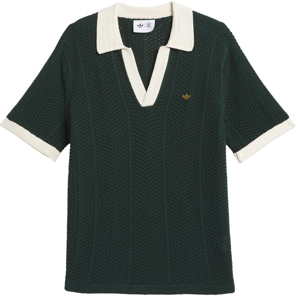Adidas X Clot Polo De Punto Verde Noche Unisex Tops IK2942 2XS White-image