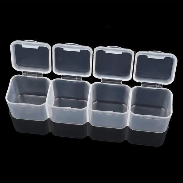 Caja De Almacenamiento Transparente De AcríLico Con 28 Compartimentos Para Decoraciones De Nail Art, Contenedor Para Cuentas De PedreríA-image