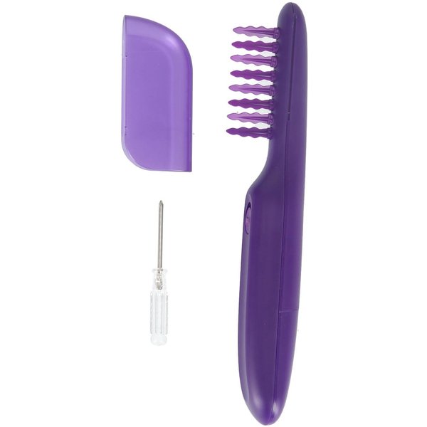 Cepillo Desenredante Morado Anti-Nudos PortáTil Giratorio Para Uso Dual En Mojado Y Seco Peine Desenredante Para El Hogar Purple-image
