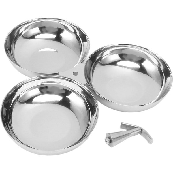 Plato Para Snacks De Acero Inoxidable 304 Duradero FáCil De Limpiar 3 En 1 Seguro Plato De Frutas Para Frutos Secos Dulces Tipo 1 L-image