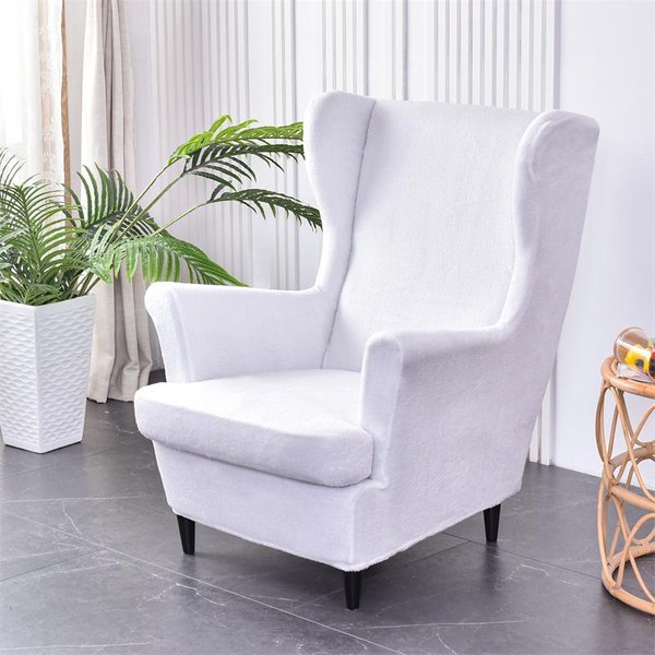 Pogrubiony Pluszowy Pokrowiec Na Fotel Uszak Elastyczne Pokrowce Na Fotel Uszak Zimowe Elastyczne Pokrowce Na Sofę Jednoosobową Z Pokrowcem Na Poduszkę Siedziska-image