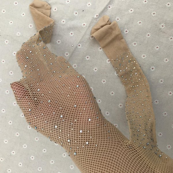 Medias De Rejilla Brillantes De Moda Pantimedias Sexy Con Purpurina Malla PequeñA Finas Pantimedias Para Mujer Se Venden Bien 1Pair-image
