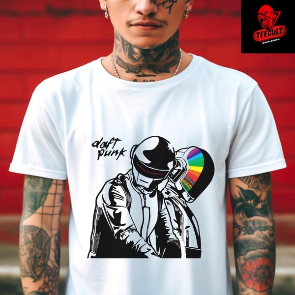 Camiseta De AlgodóN Unisex S3XL De La Banda De MúSica ElectróNica Daft Punk S Black-image
