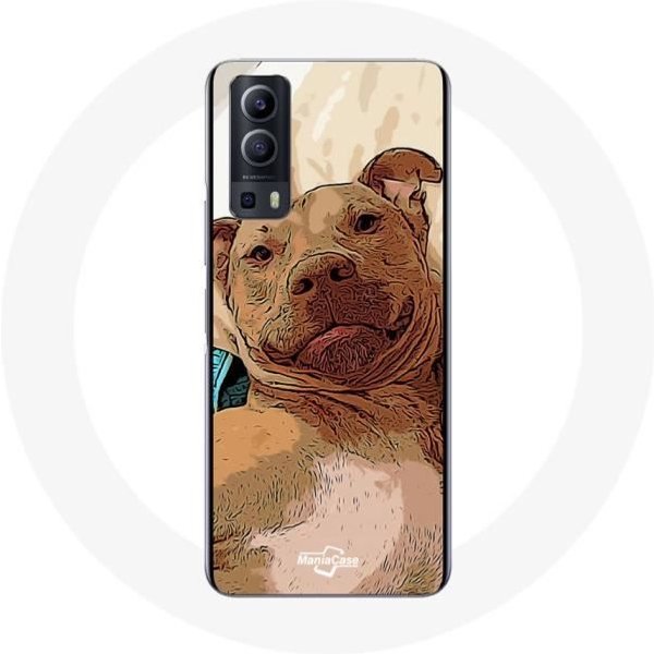 Funda - Vivo - Y72 - Flexible - MarróN - American Pit Bull Terrier MarróN-image
