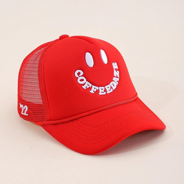 Moda Bordada Gorra De BéIsbol Cinco Estrellas Bloque De Color Malla Transpirable Verano Pico De Pato VersáTil Sombrilla Gorra De Camionero Red-image