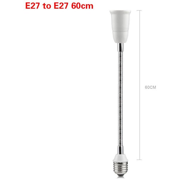 1 Szt. Elastyczny 16CM 20CM 30CM 35CM 50CM 60CM E27 Gniazdo Adaptera PrzedłUżAjąCego żAróWka Led Uchwyt Lampy 60CM-image