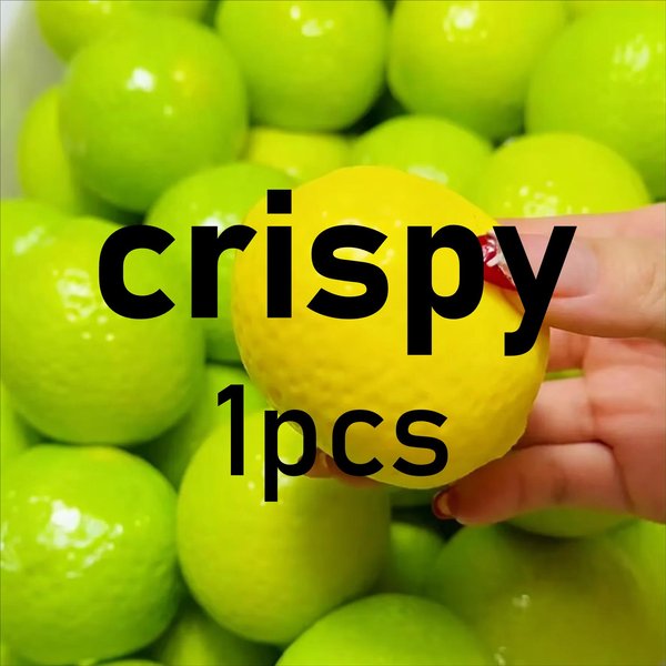 RęCznie Robiona ChrupiąCa PiłEczka Antystresowa Cytrynowo-Mango - ZmieniająCa Kolor Zabawka Sensoryczna Asmr-image