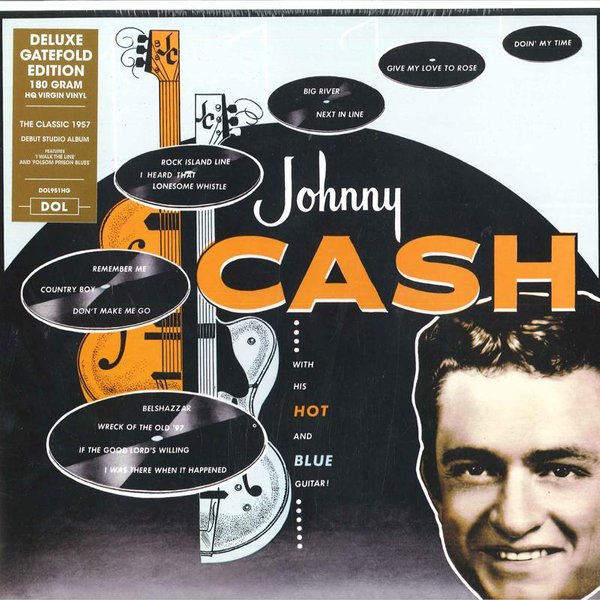 Disco De Vinilo Johnny Cash - With His Hot And Blue Guitar DOL951HG DOL 2017 Europa Rock Orange-image