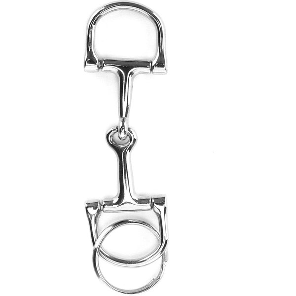 Llavero De Filete En Forma De D Duradero Plata Anilla En D AleacióN De Zinc Filetes De Caballo Llavero-image