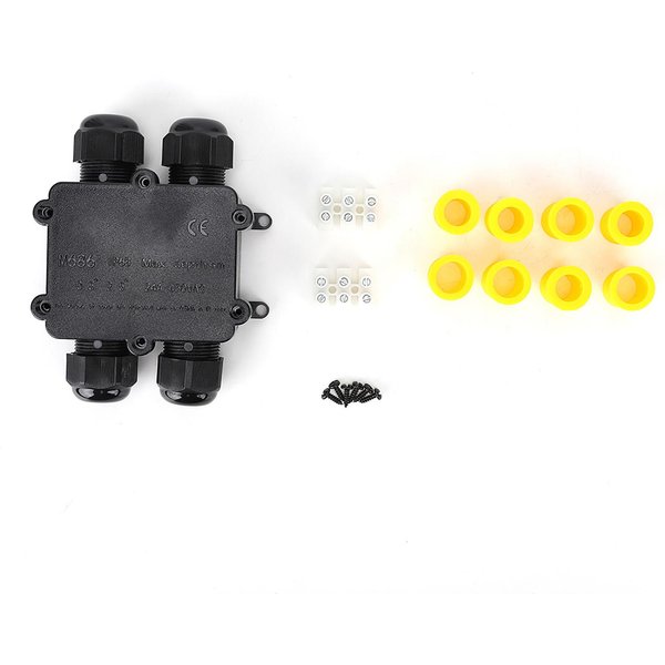 Caja De Conexiones De PláStico Impermeable M686 Para Exteriores, Caja De Conexiones EléCtricas Tipo H De 4 VíAs, IP68-image