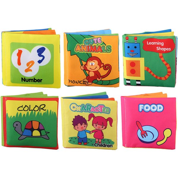 Paquete De 6 Libros De Tela Suave Para BebéS, Libros Arrugados No TóXicos, FriccióN Con Sonido Crujiente Para BebéS Y NiñOs PequeñOs LT2955-image