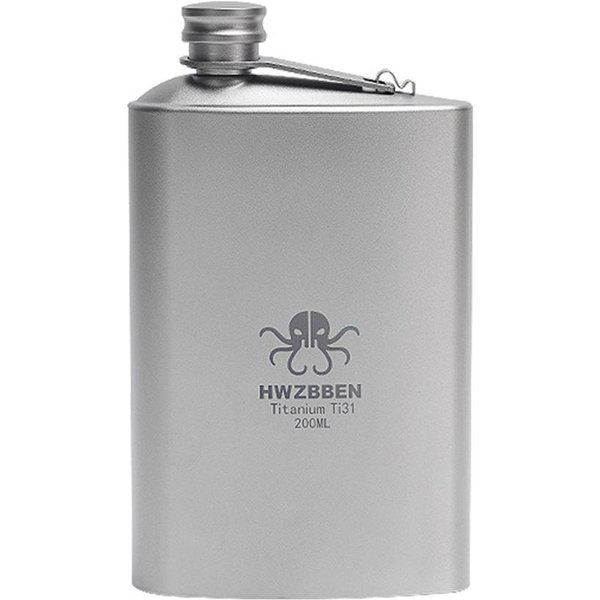 250Ml Szczelna PiersióWka Tytanowa Na Alkohol Whisky Wino Na Kemping 200Ml-image