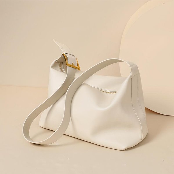 Bolso Tote Bolso De Mujer Nuevo Bolso Cruzado De Primavera Y Verano Un Hombro Nube Gran Capacidad Bolso De Axila Para Viajar Beige-image