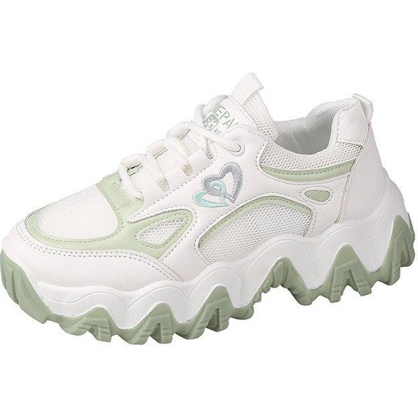 Zapatos De Papá Transpirables Para Mujer, Nuevos Zapatos Deportivos De Primavera Y Verano Para Mujer, VersióN Coreana, Zapatos Para Correr Huecos Que Combinan Con Todo, Para Mujer, Aumentan La Altura 40-image