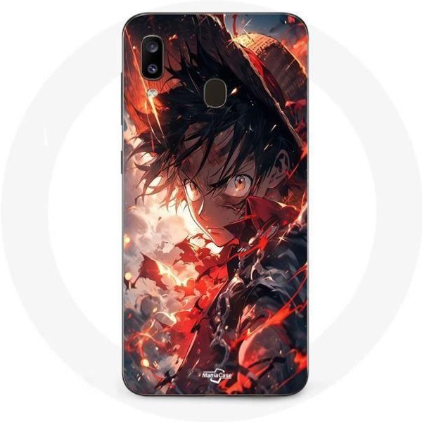 Funda Maniacase Para Samsung Galaxy A20 One Piece Luffy Enfadado Arte Manga Anime-image