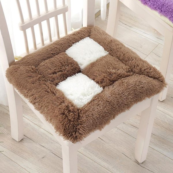 CojíN De Asiento Grueso Para Silla Taburete CojíN De Asiento Para El Suelo Estudiante CojíN Para Silla De Nueve CuadríCulas CojíN De Felpa Para GlúTeos CojíN De Asiento Para Oficina De Larga DuracióN 45 * 45Cm-image