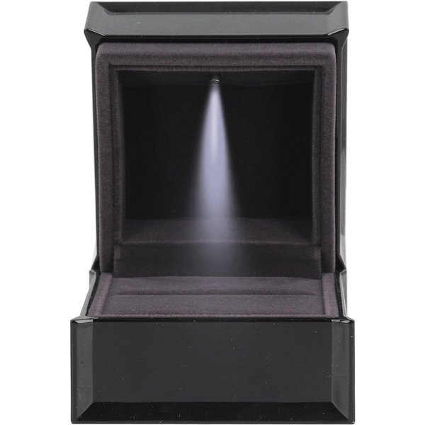Caja Collar Colgante Luz LED Caja Regalo Collar Colgante Caja De JoyeríA De Terciopelo Estuche De Almacenamiento Para-image
