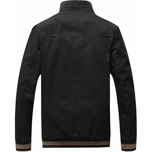 Chaqueta Lavada Para Hombre OtoñO E Invierno Chaqueta Casual De AlgodóN Lavado Gruesa De Terciopelo Para Hombre Con Cuello Alto 5XL-image