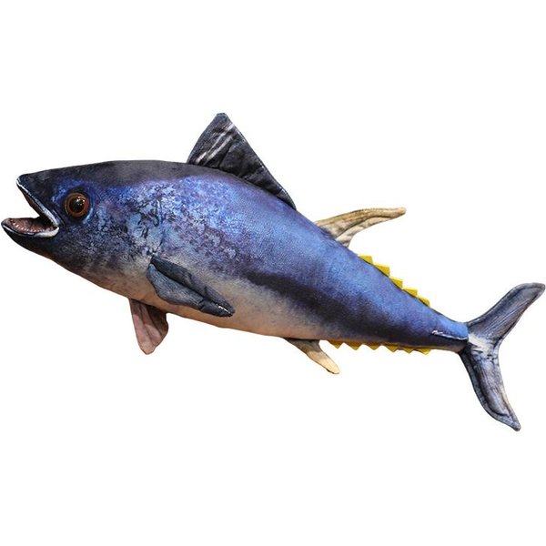 Ogromne Symulacyjne Pluszowe Zabawki TuńCzyk BłęKitny Wypchane MięKkie Niebieski Marlina Makaira Mazara Pluszowa Poduszka Zabawki Ryby Kreatywna Dekoracja 70-75Cm-image