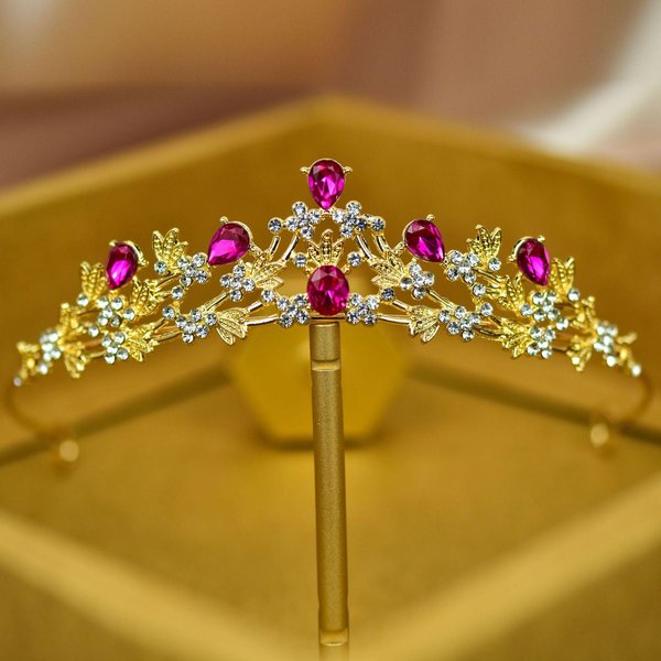 Nueva Tiara Corona De Princesa De Cristal Para NiñOs Corona De NiñA Accesorios Para El Cabello De CumpleañOs Tiara De ActuacióN En Escenario Para NiñAs-image