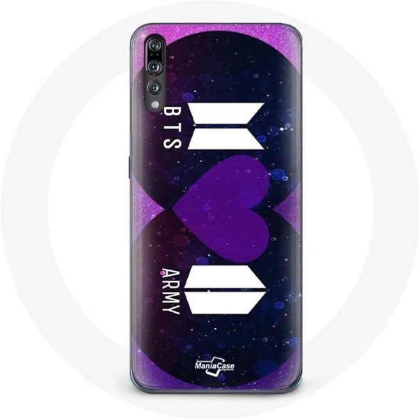 Funda Para Huawei P20 Pro Bangtan Sonyeondan Logo BTS Y Logo Army Te Quiero Morado-image