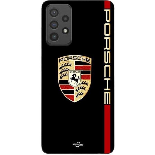 Coque De TéLéPhone - Maniacase - Samsung Galaxy A53 - Silicone TPU - Logo Porsche Rouge - Souple-image