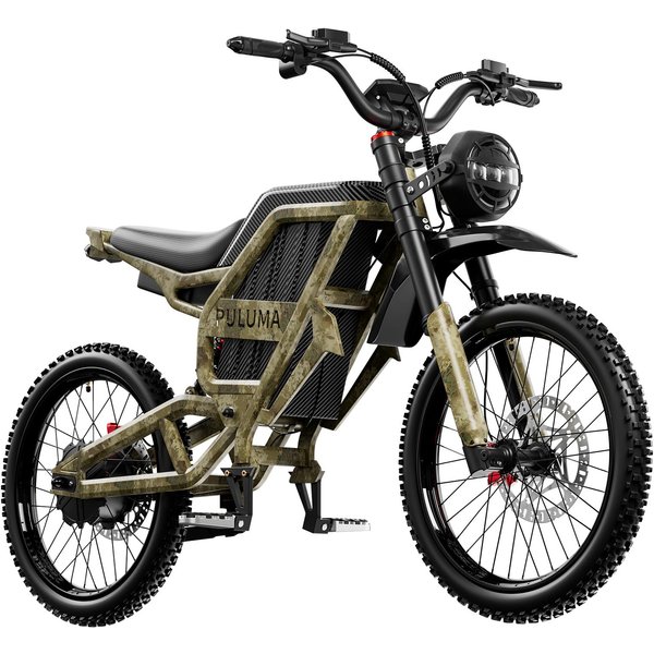 Puluma PM001 Elektryczny Motocykl Terenowy, Bateria 60V 30Ah, PełNe Zawieszenie Zielony-image