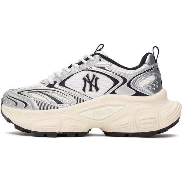 MLB Ganador Chunky VersáTil CóModo Casual Moderno Deportivo Suela Gruesa Aumenta Altura Antideslizante Resistente Al Desgaste CañA Baja Zapatos De Papá 3ASHWD15N-50IVS 44 White-image
