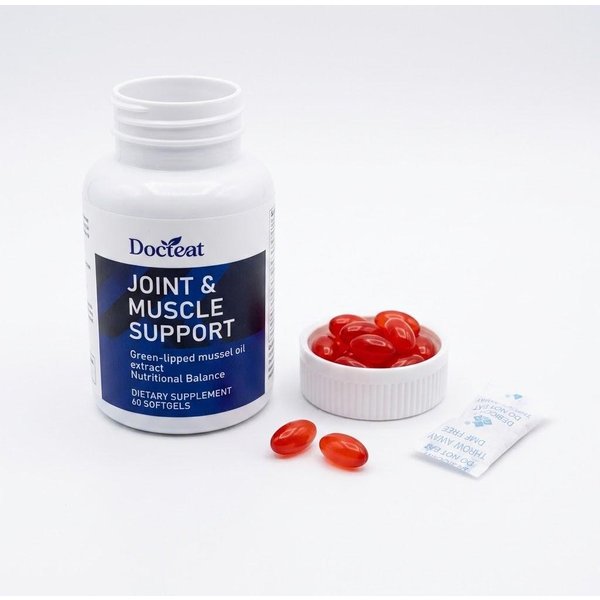 CáPsulas Blandas De Soporte Para Articulaciones Y MúSculos – Aceite De MejillóN De Labios Verdes 400Mg Con Glucosamina, CúRcuma, Boswellia Y Vitamina D3 (60 CáPsulas Blandas) 1Pack-image