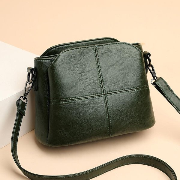 Bolsos De Mujer DiseñO Retro Bolso Bandolera Tendencia Calidad Cuero PU Bolsos De Hombro Tipo Cubo Bolsos De Mano PequeñOs Para Mujer-image