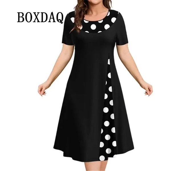 Nowa Moda Urocze Kawaii Sukienki Damskie Nadruk Graffiti KróTki RęKaw LuźNa Casualowa Mini Sukienka DużY Rozmiar Letnia Odzież 8XL 8XL-image
