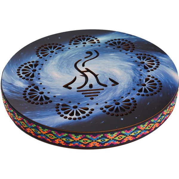 Tambor OceáNico De 12 Pulgadas Instrumento De PercusióN ÉTnica PatróN De Tambor Pintado Tambor De Madera De Abedul Borde Tejido 10 Inch-image