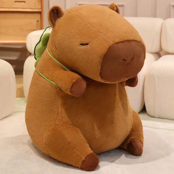 DużY Rozmiar DużA Kapibara Brzydka Kawaii Lalka ŚWinka Morska Pluszowe Wypchane Zabawki Kawaii Internetowa Gwiazda Kapibara Jun Lalka MiłE Prezenty 45Cm-image