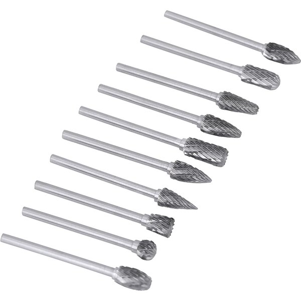Un Juego 10 Fresas De Carburo De Acero Tungsteno Para Broca De Herramienta Rotativa-image