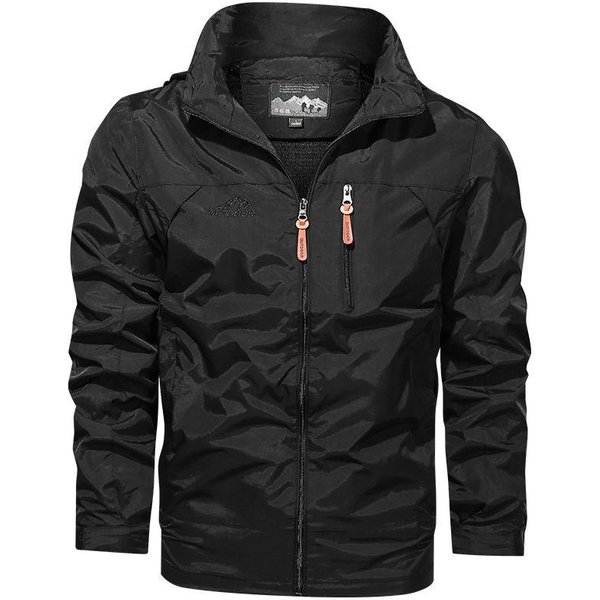 Wiosna Jesień MęSka Kurtka WiatróWka Taktyczna Wodoodporna Outdoorowa PłAszcz Z Kapturem Sportowa Terenowa Wspinaczkowa Cienka Odzież Wierzchnia Streetwear PłAszcz S-image