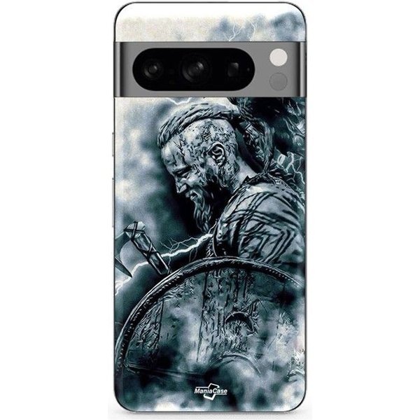 Coque - Maniacase - Google Pixel 8A Pro - Noir - Silicone - Vikings Ragnar Lothbrok Negro-image