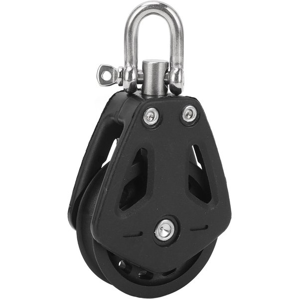 Polea Para Velero Acero Inoxidable Nylon ConexióN Segura Polea De Kayak Rodillo Herramienta De ElevacióN Para Barco Gray-image