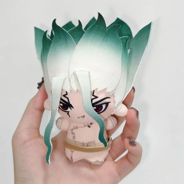 10Cm Pluszowa Lalka Wisiorek Ishigami Senku Zabawna Anime Dr Stone Pluszowa Zabawka Lalka Kolekcjonerska Dla FanóW Prezent ŚWiąTeczny 10Cm Blue-image